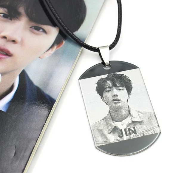 BTS JIN Stainless Steel Pendant Necklace Bangtan - Picture 1 of 5